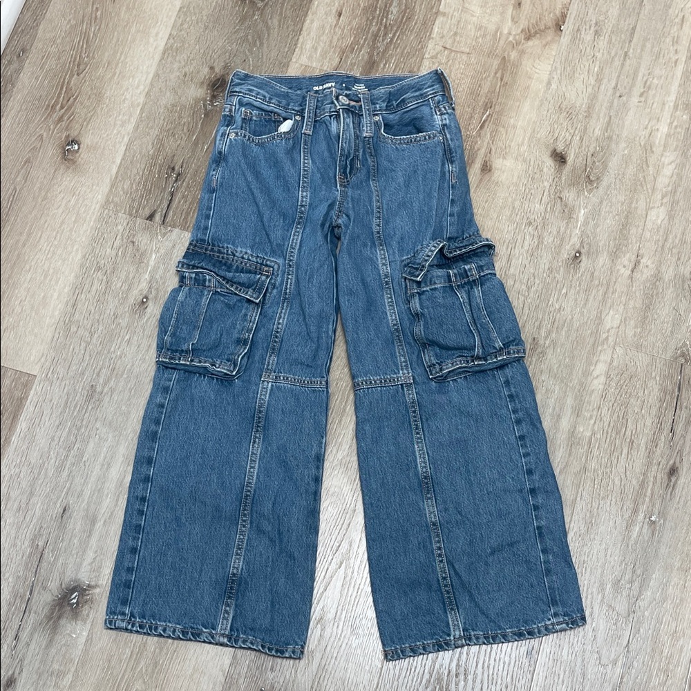 Old Navy girls Cargo Jeans - Blue Denim